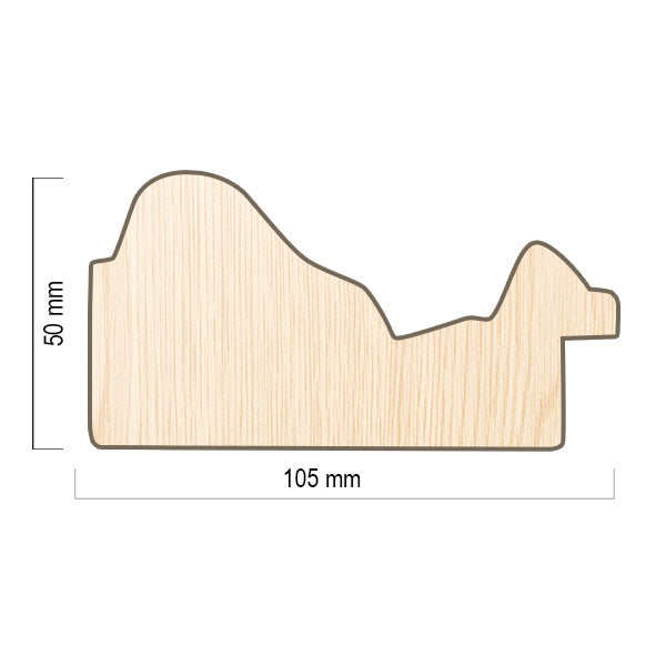 Moldura en Madera Acabado Plata. Modelo 5080 PLATA – Impacto y Carácter