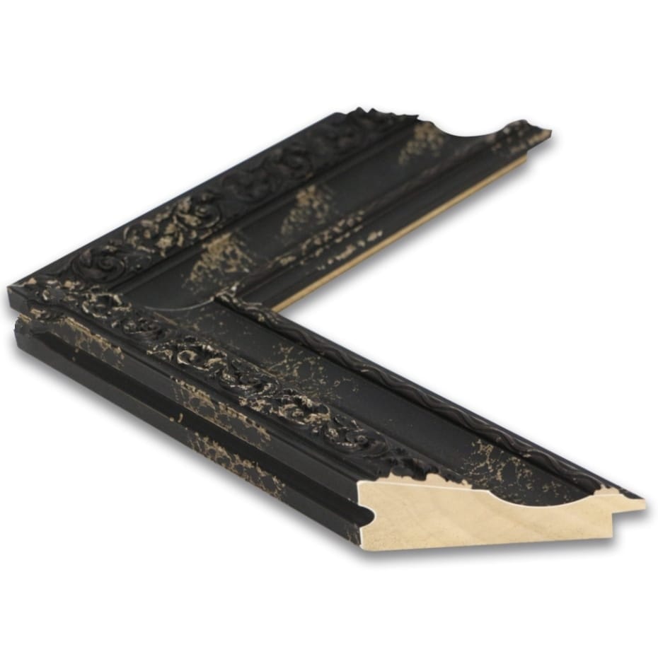 Moldura en Madera Acabado Negro. Modelo 5155 NEGRO – Distinción Clásica y Carácter Elegante