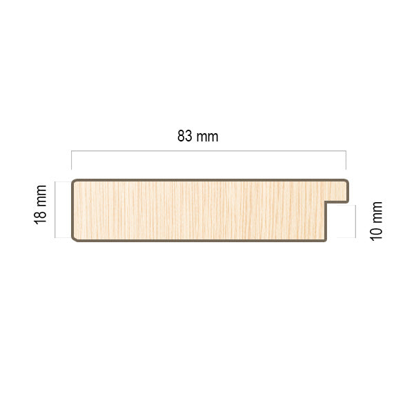 Marco de Madera con Diseño Geométrico Blanco 00108 –