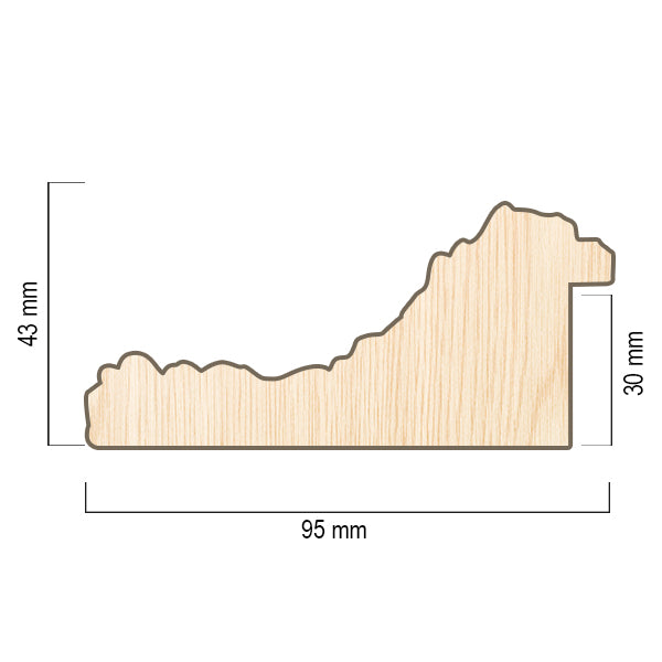 Moldura en Madera Acabado Plata. Modelo 5141 PLATA – Sofisticación Ornamental y Estilo Clásico