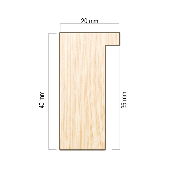 Marco madera Liso 001006 Haya – Minimalismo