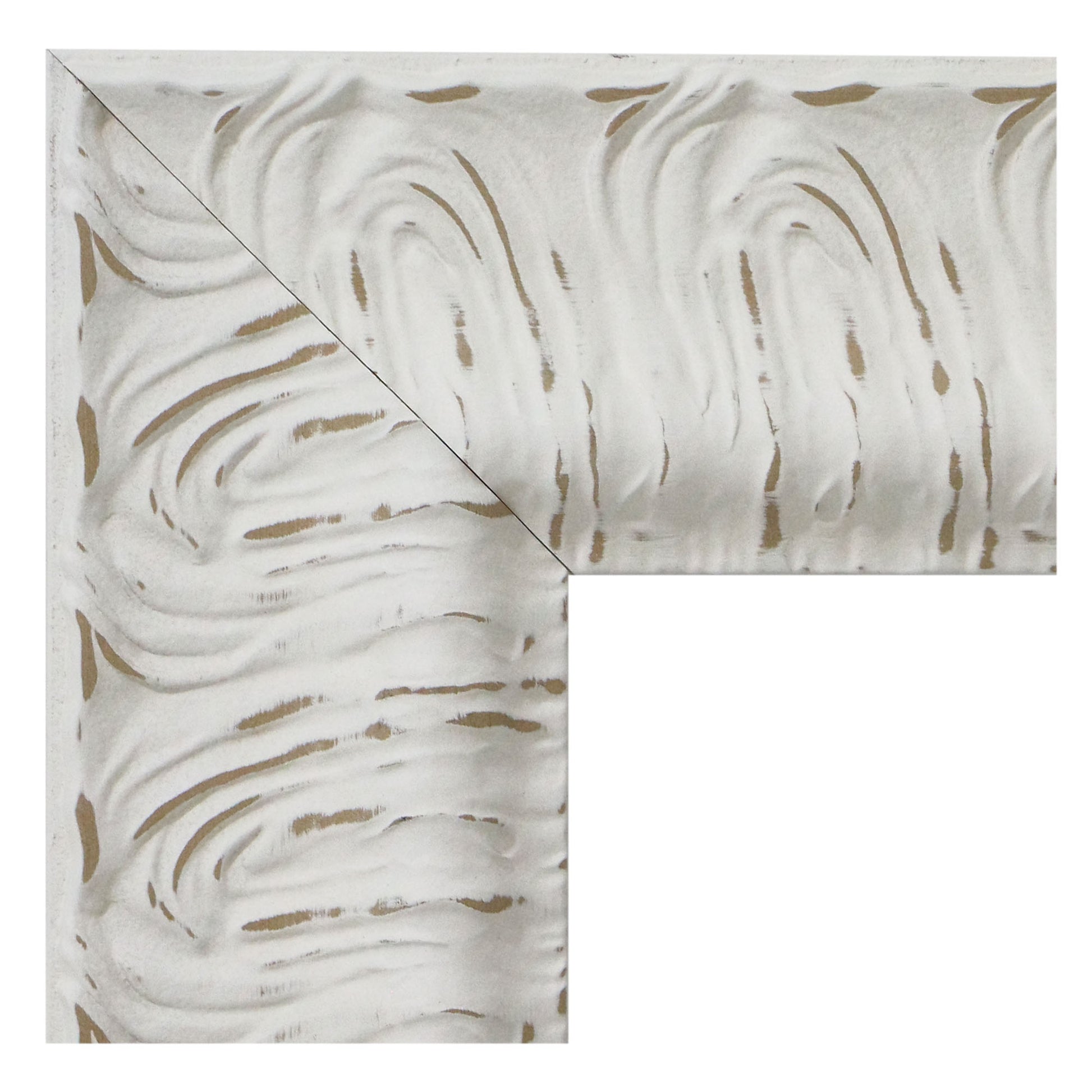 Moldura de Madera con Relieve  001040 Blanco-