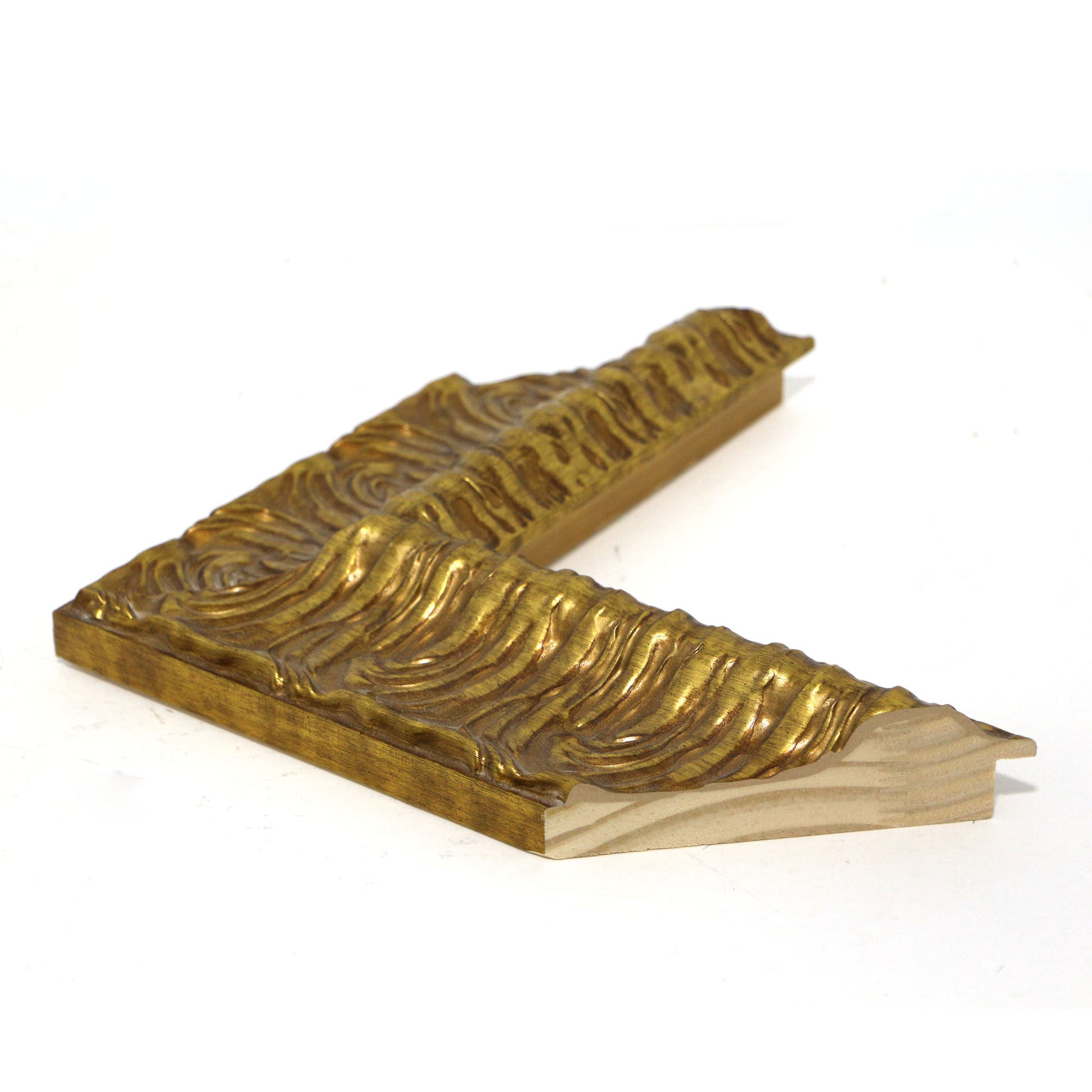 Moldura de Madera Oro con Relieve Artístico 001040-