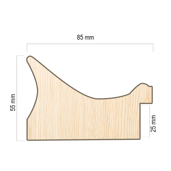 Moldura en Madera Acabado Blanco. Modelo 8595 BLANCO – Pureza, Luminosidad y Estilo Versátil