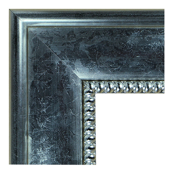 Moldura en Madera Plateada con Detalle Perlado – Ref. 5015 PLATA          ( NO STOCK)