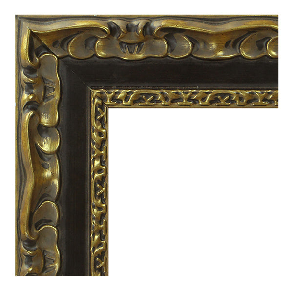 Moldura Clásica Nogal y Oro – Ref. 268 NOGAL