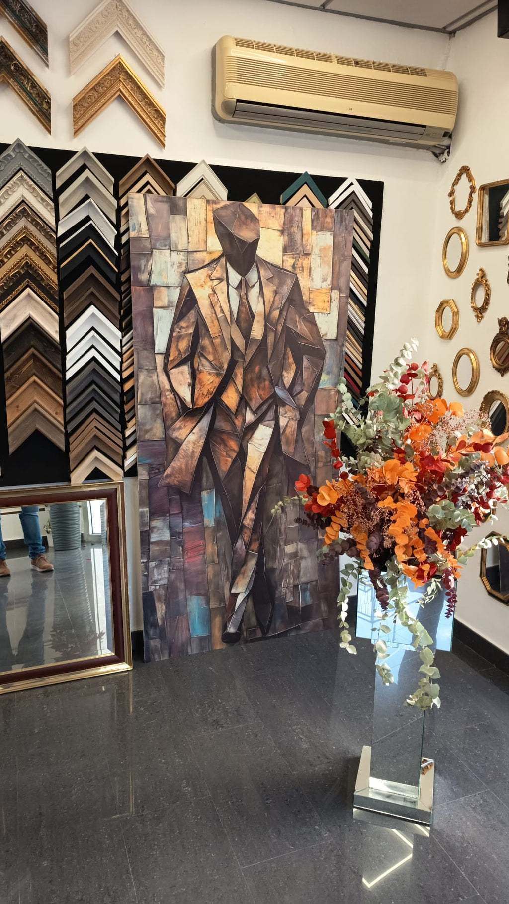 Impresión en lienzo -  Estilo cubista abstracto 2000x1000 mm