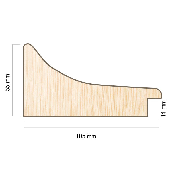 Moldura en Madera Acabado Plata. Modelo 5099 PLATA – Minimalismo Elegante y Estilo Contemporáneo