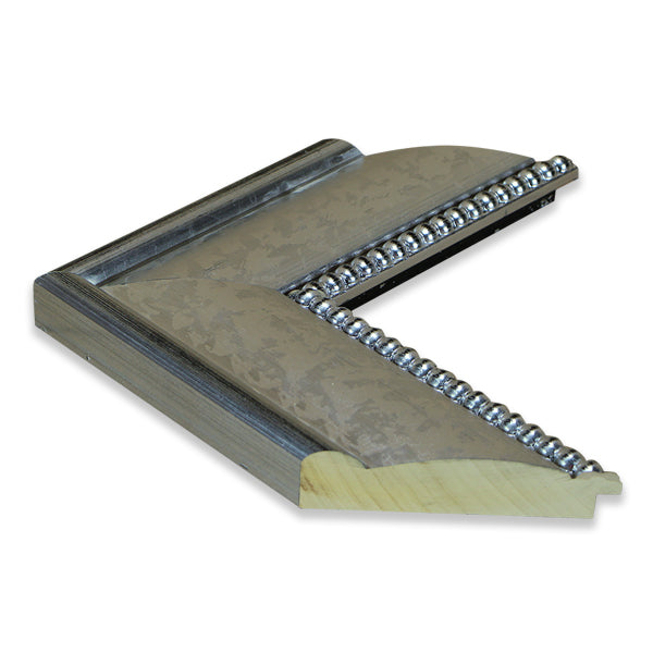 Moldura en Madera Plateada con Detalle Perlado – Ref. 5015 PLATA          ( NO STOCK)