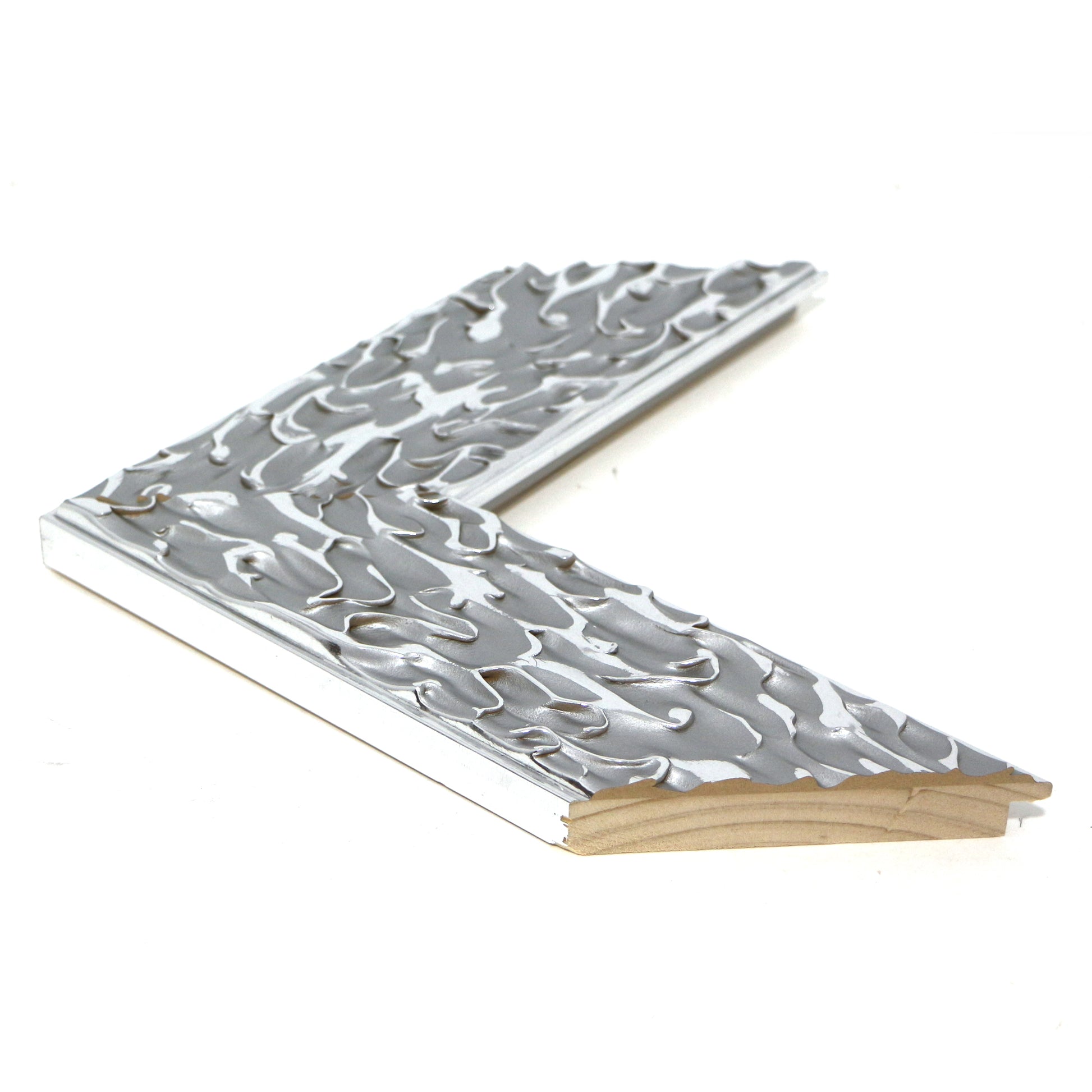 Moldura de Madera con Relieve Artístico GRIS 001038-