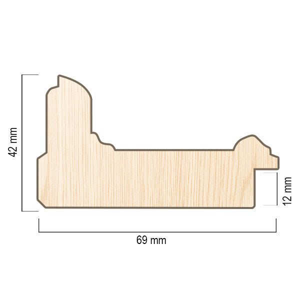 Marco de Madera Natural gris 001074-