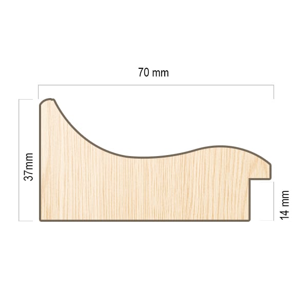 Moldura de Madera Bronce 001036 -