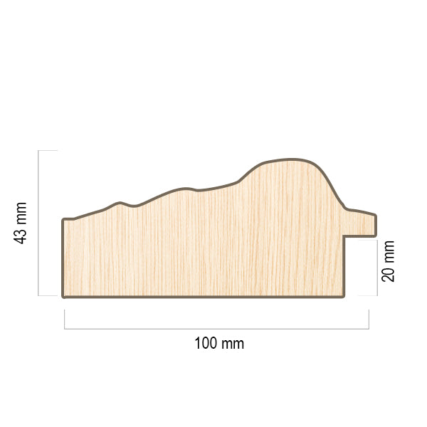 Moldura de Madera Oro con Relieve Artístico 001040-