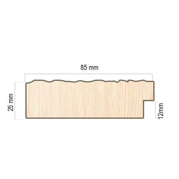 Moldura de Madera con Relieve Artístico GRIS 001038-