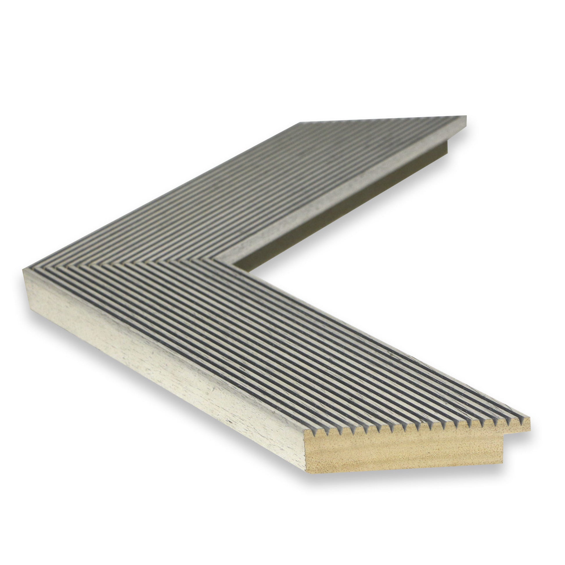 Moldura en Madera Acabado Plata. Modelo 5154 PLATA – Minimalismo Moderno y Elegancia Lineal