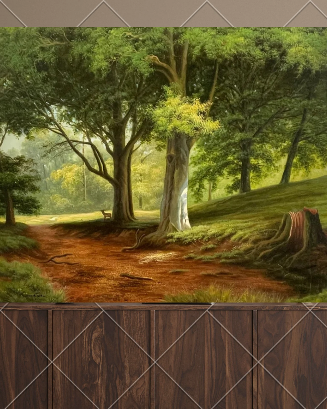 Óleo sobre lienzo Bosque – Naturaleza Viva en Trazos de Agua y Color