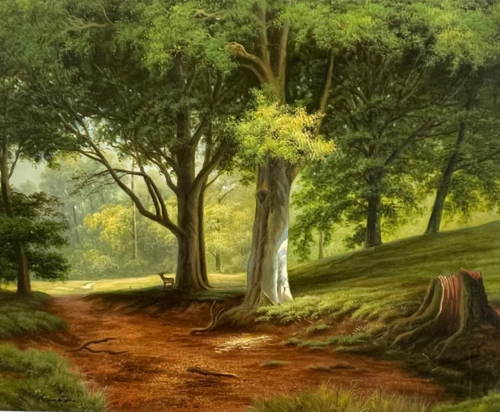 Óleo sobre lienzo Bosque – Naturaleza Viva en Trazos de Agua y Color