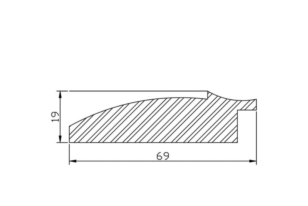 Marco Negro con Filo Oro 00650A0/2543 –