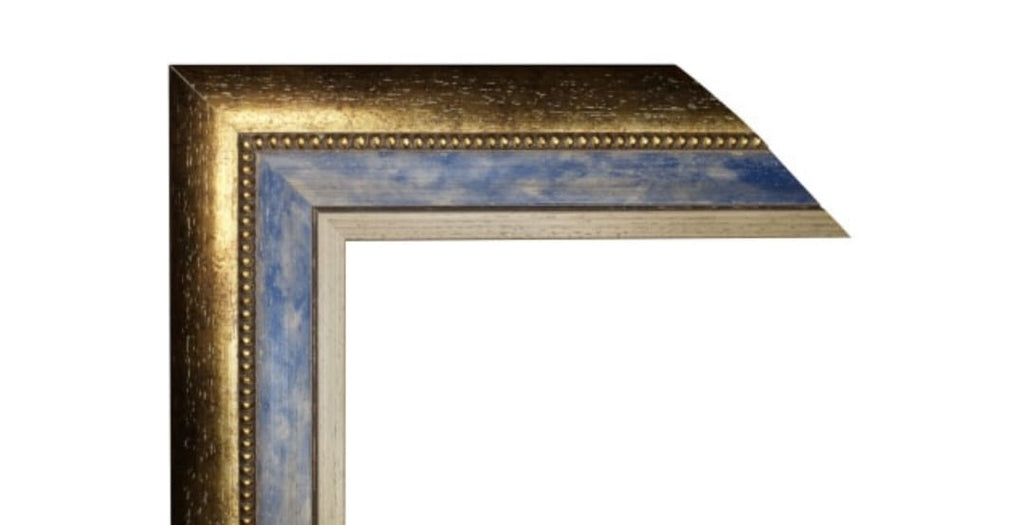 Marco Nubes Doradas y Azules con Filo Marfil 00416B1/1734–