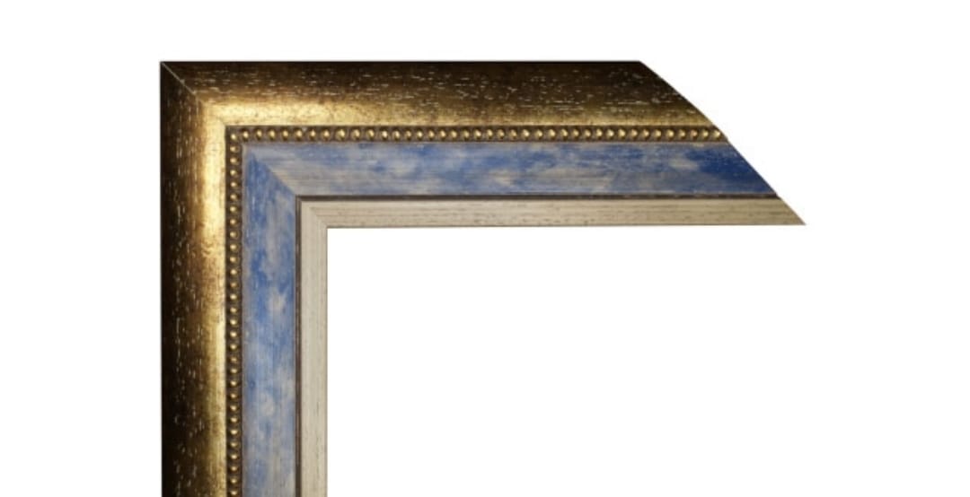 Marco Nubes Doradas y Azules con Filo Marfil 00416B1/1734–