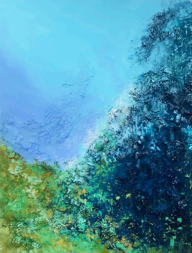 Obra abstracta decorativa Mar de Rocas.