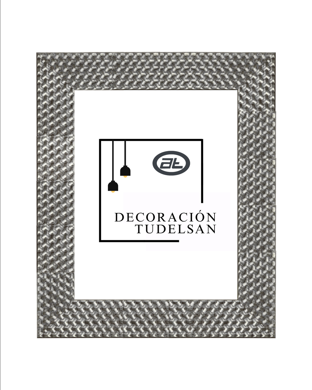 Marco Texturizado Metálico  00108 Gris – Elegancia