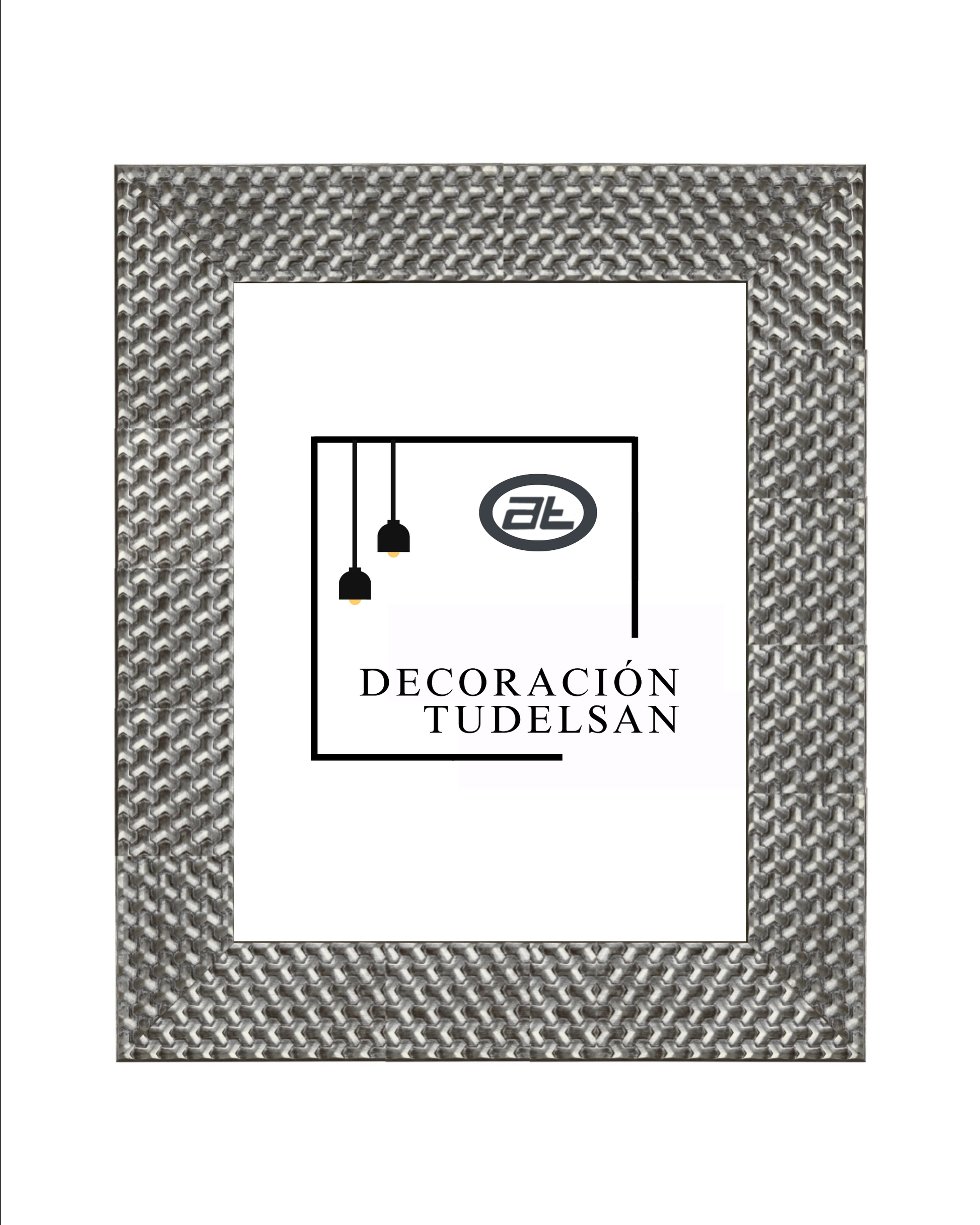 Marco Texturizado Metálico  00108 Gris – Elegancia