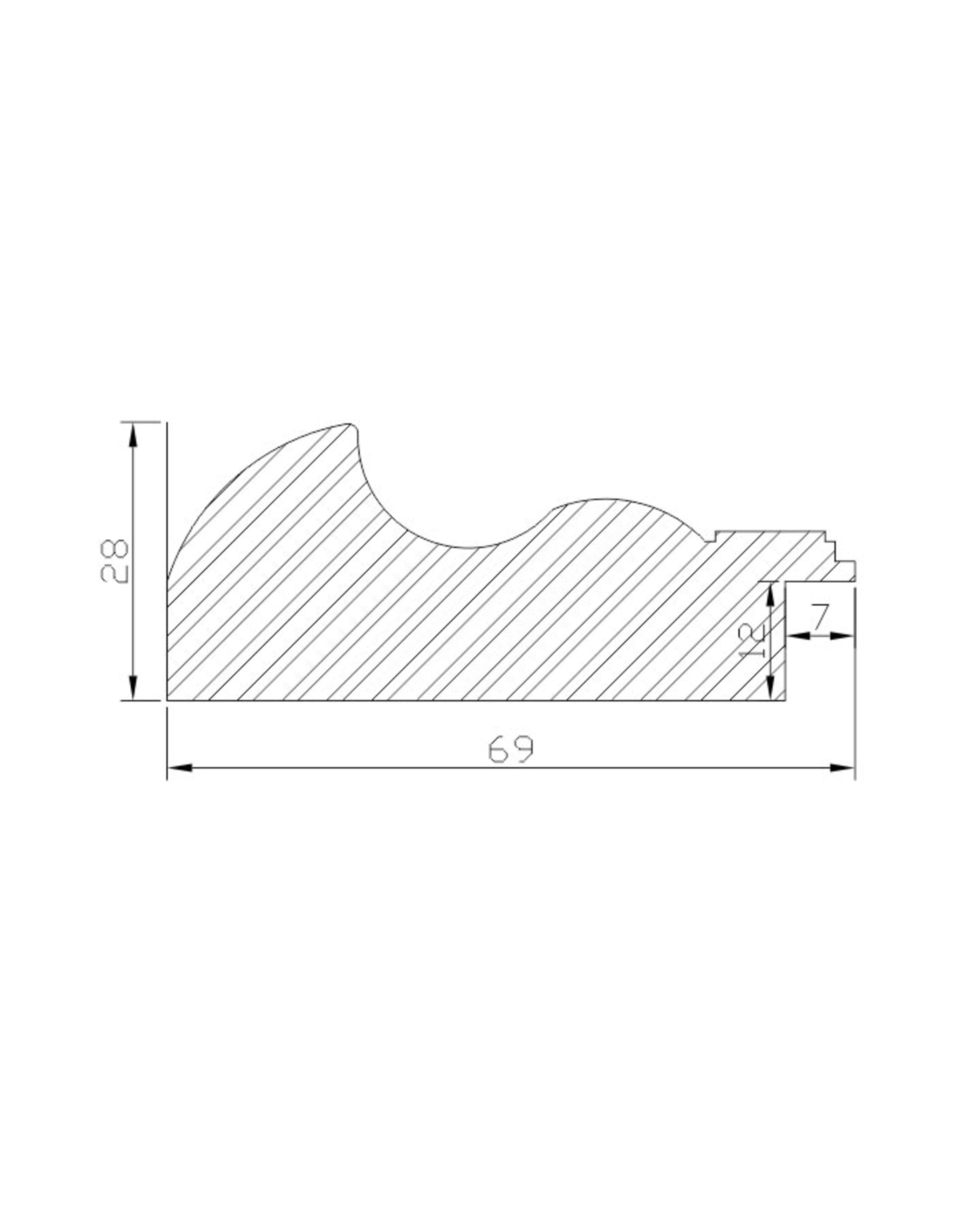 Marco Plata con Entrecalle Negra 00792M0/3244– Contraste Elegante y Estilo Contemporáneo