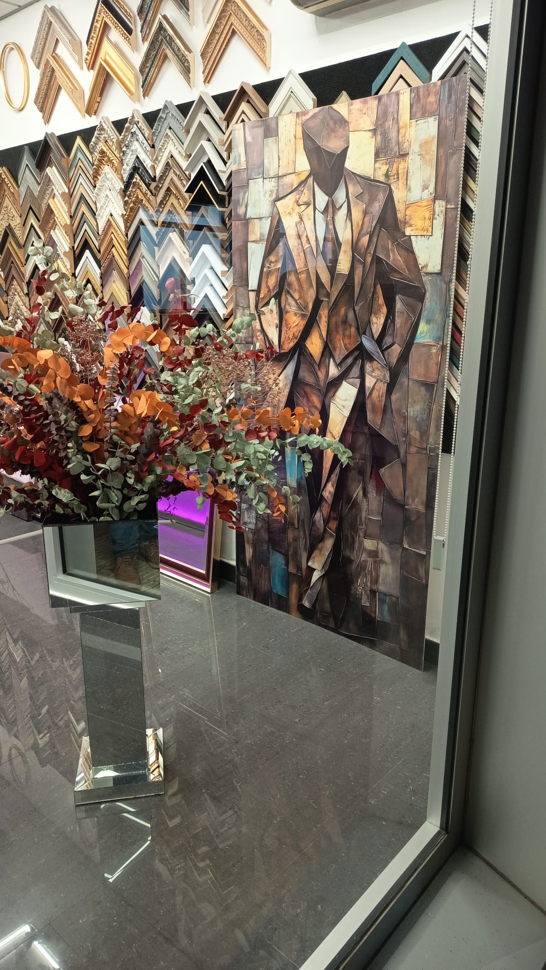 Impresión en lienzo -  Estilo cubista abstracto 2000x1000 mm