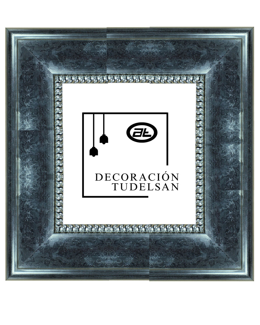 Moldura en Madera Plateada con Detalle Perlado – Ref. 5015 PLATA          ( NO STOCK)