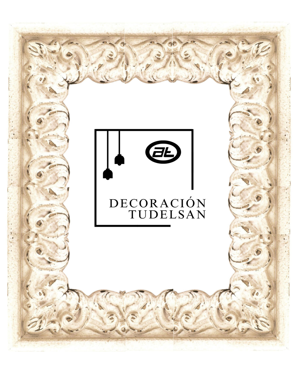 Moldura Clásica Blanca con Relieve – Ref. 5001 BLANCO