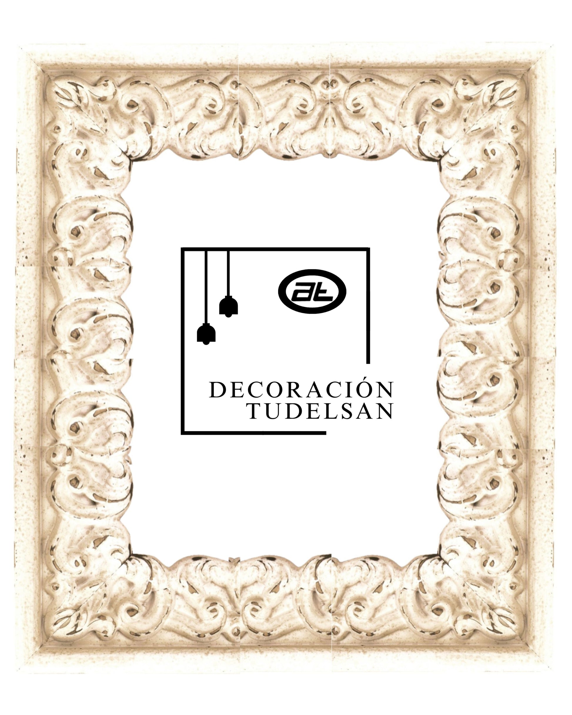 Moldura Clásica Blanca con Relieve – Ref. 5001 BLANCO