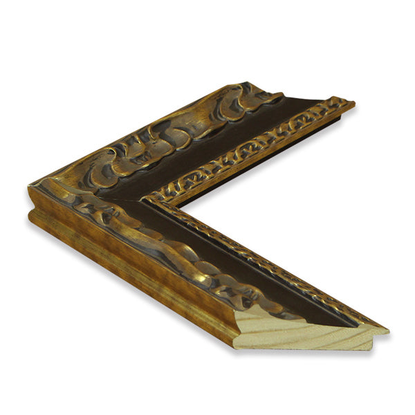 Moldura Clásica Nogal y Oro – Ref. 268 NOGAL