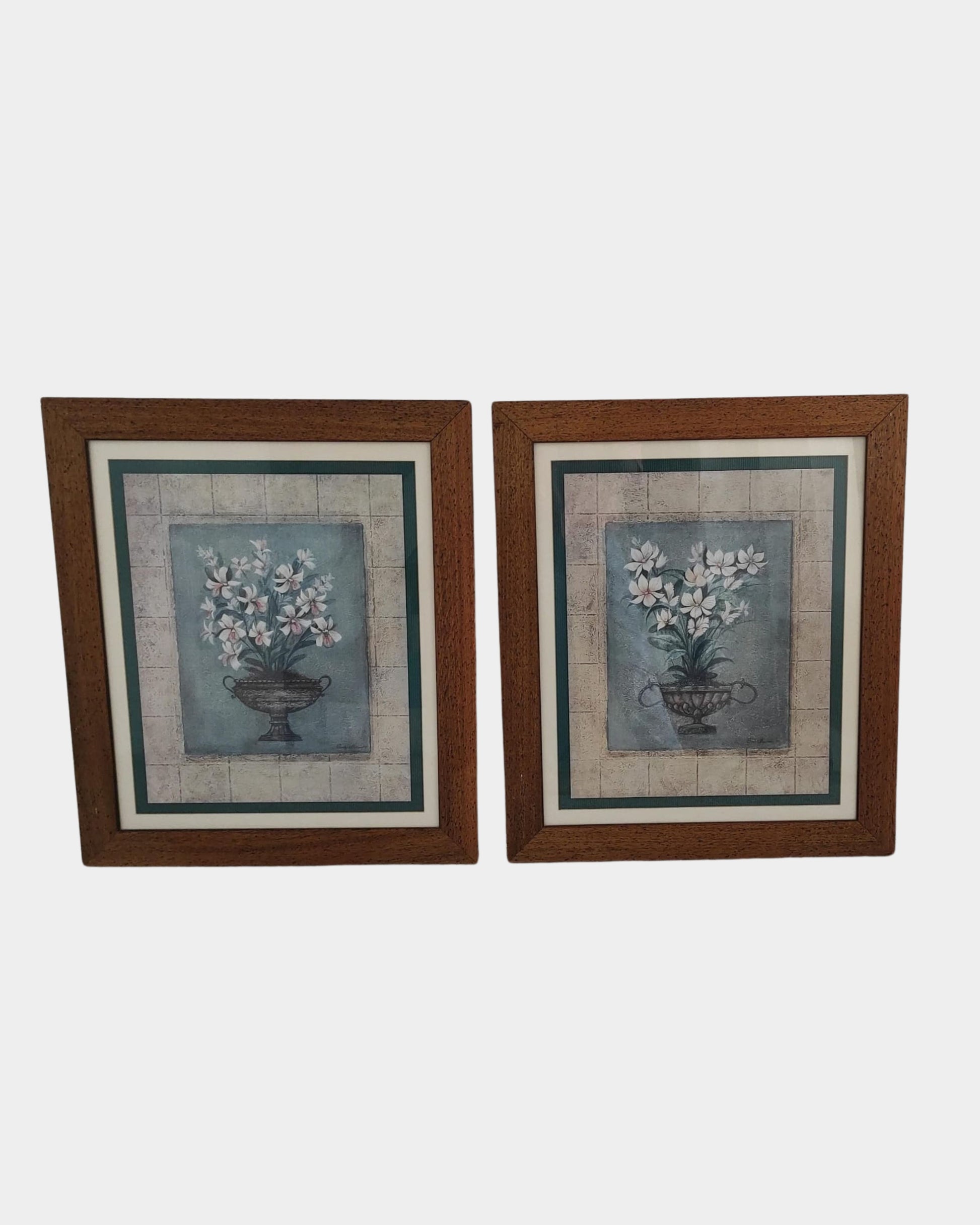 Pareja de Cuadros con Marco de Madera
