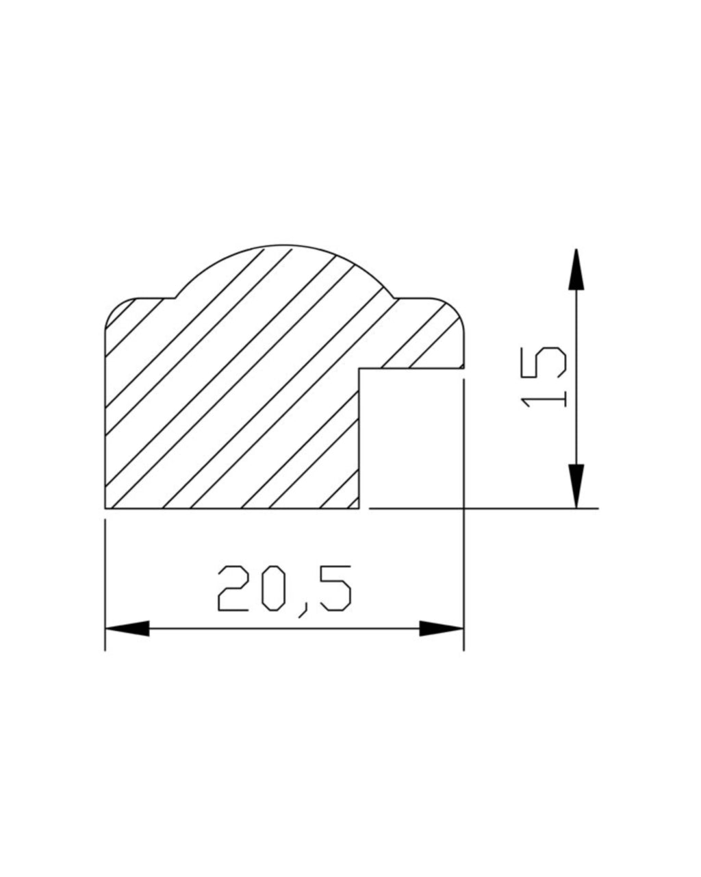 Marco Dorado con Pátina Gris 00426G1/1770– Envejecido