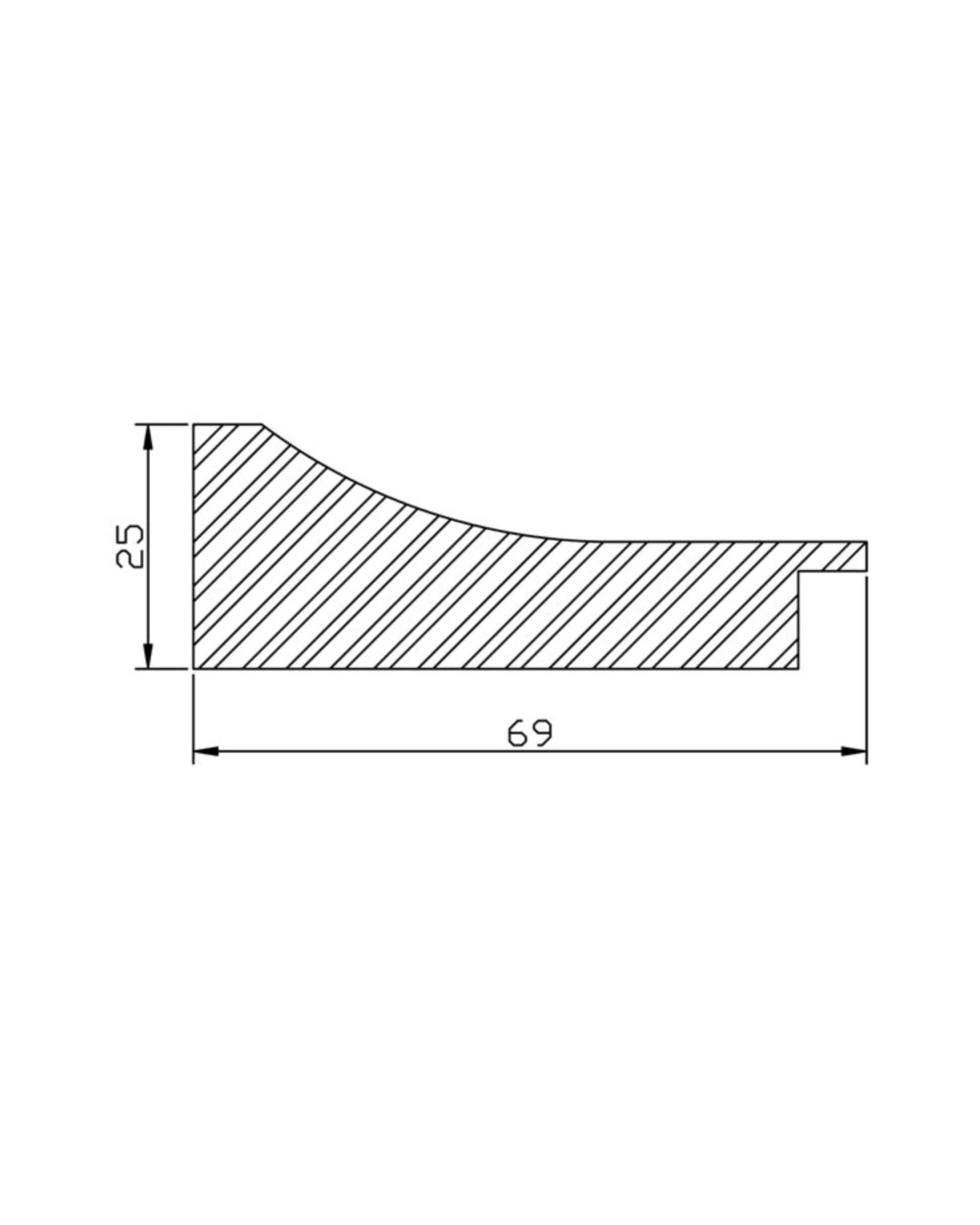 Marco Negro con Grabado en Plata 623G1/2437