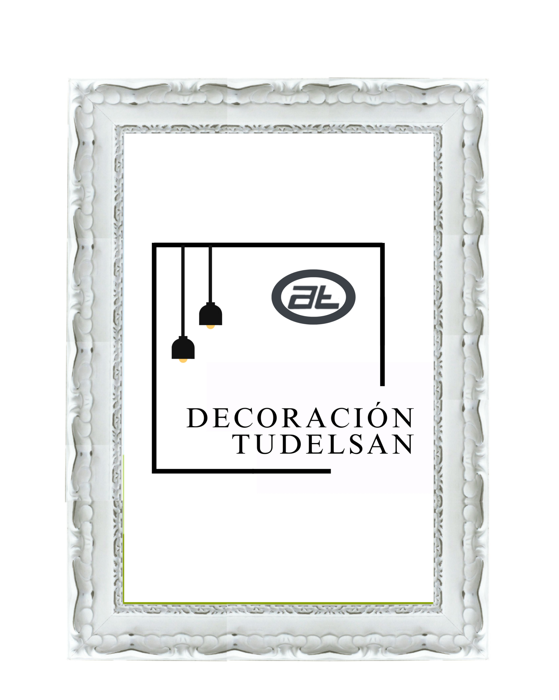 Marco Blanco con Relieve 00201 Blanco–