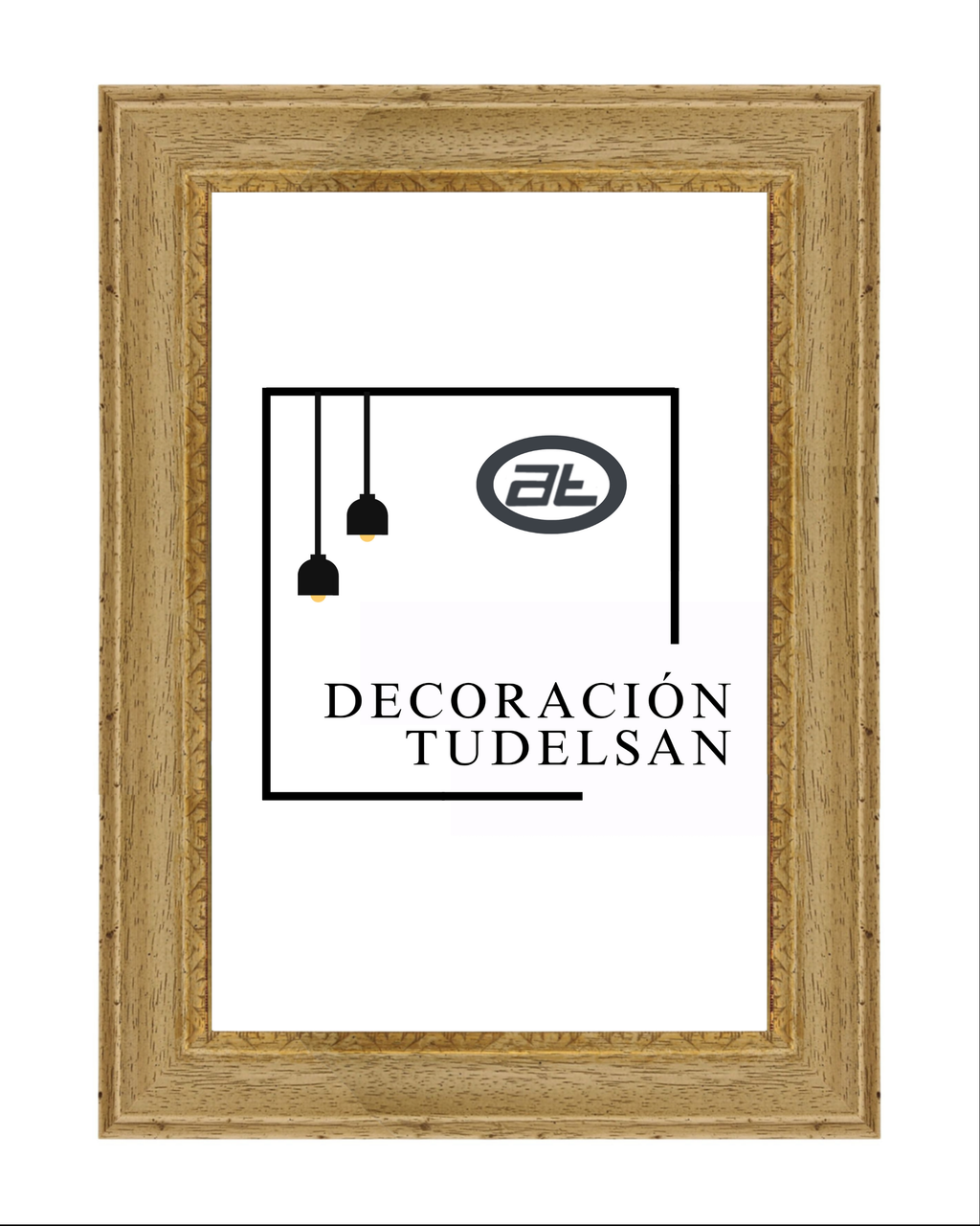 Marco madera con Grabado Dorado 00564A0/2234 –