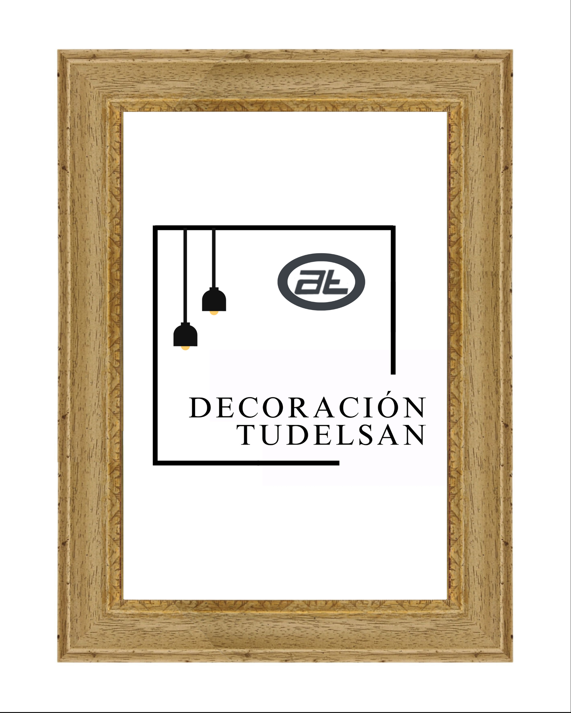 Marco madera con Grabado Dorado 00564A0/2234 –