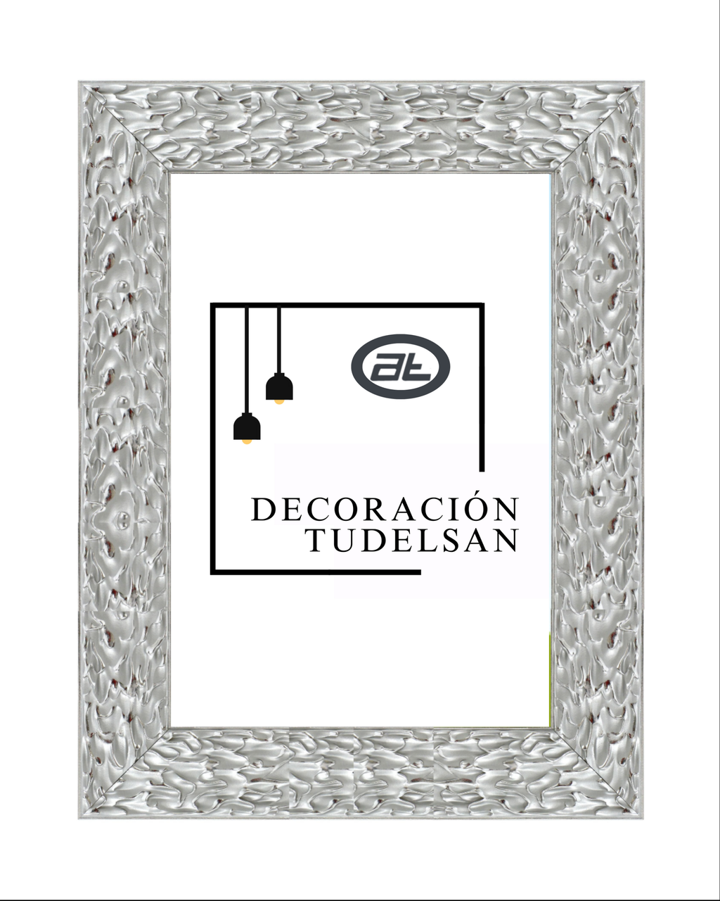 Moldura de Madera con Relieve Artístico GRIS 001038-