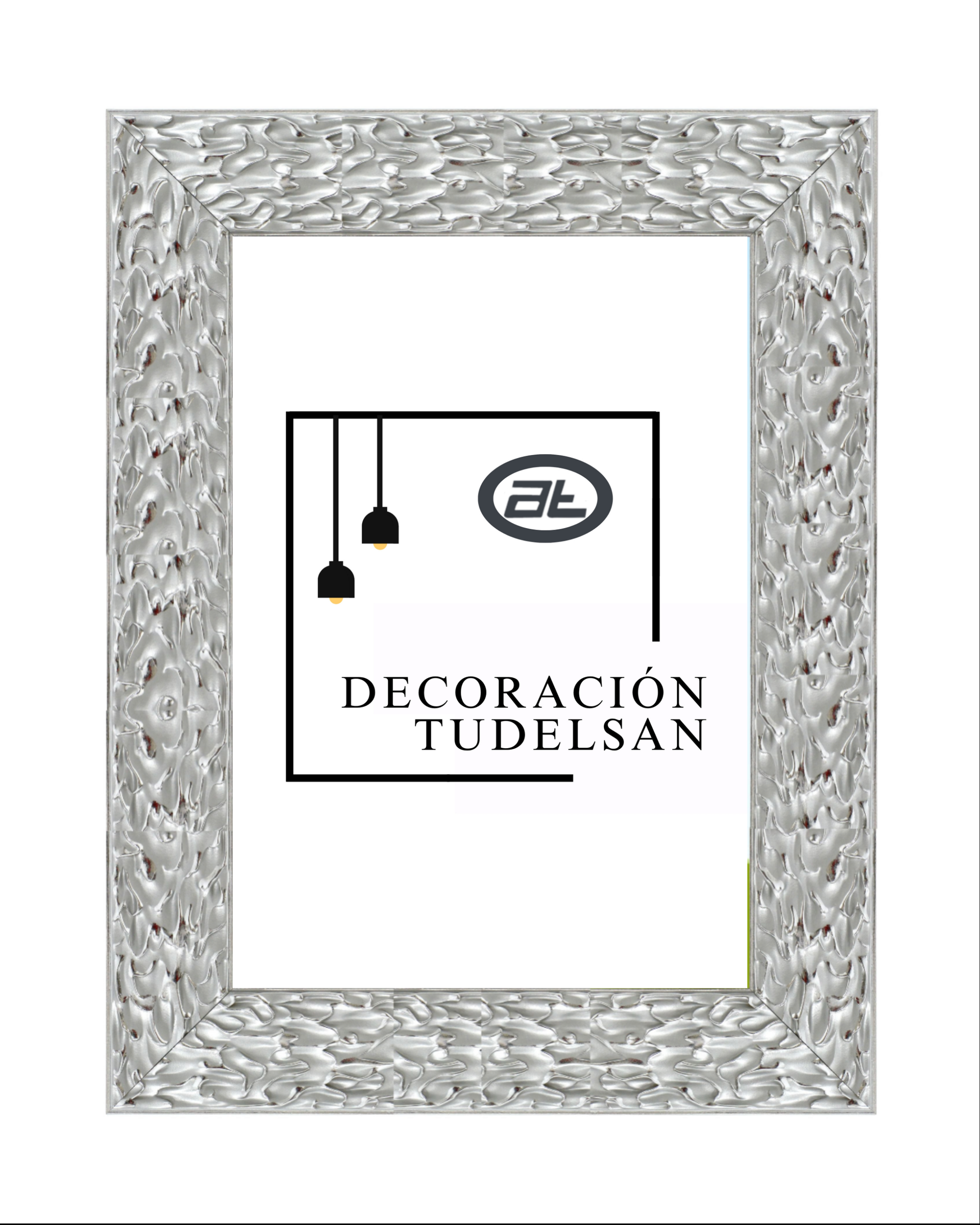 Moldura de Madera con Relieve Artístico GRIS 001038-