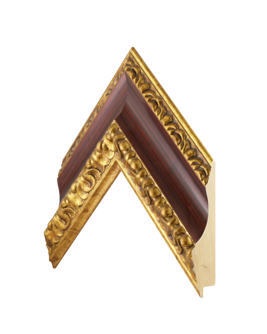 Marco Dorado con Hojas y Entrecalle Granate 00321Z1/1358 – Lujo