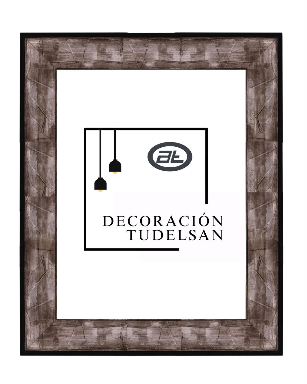 Marco Negro con Grabado en Plata 00623G1/2437 –