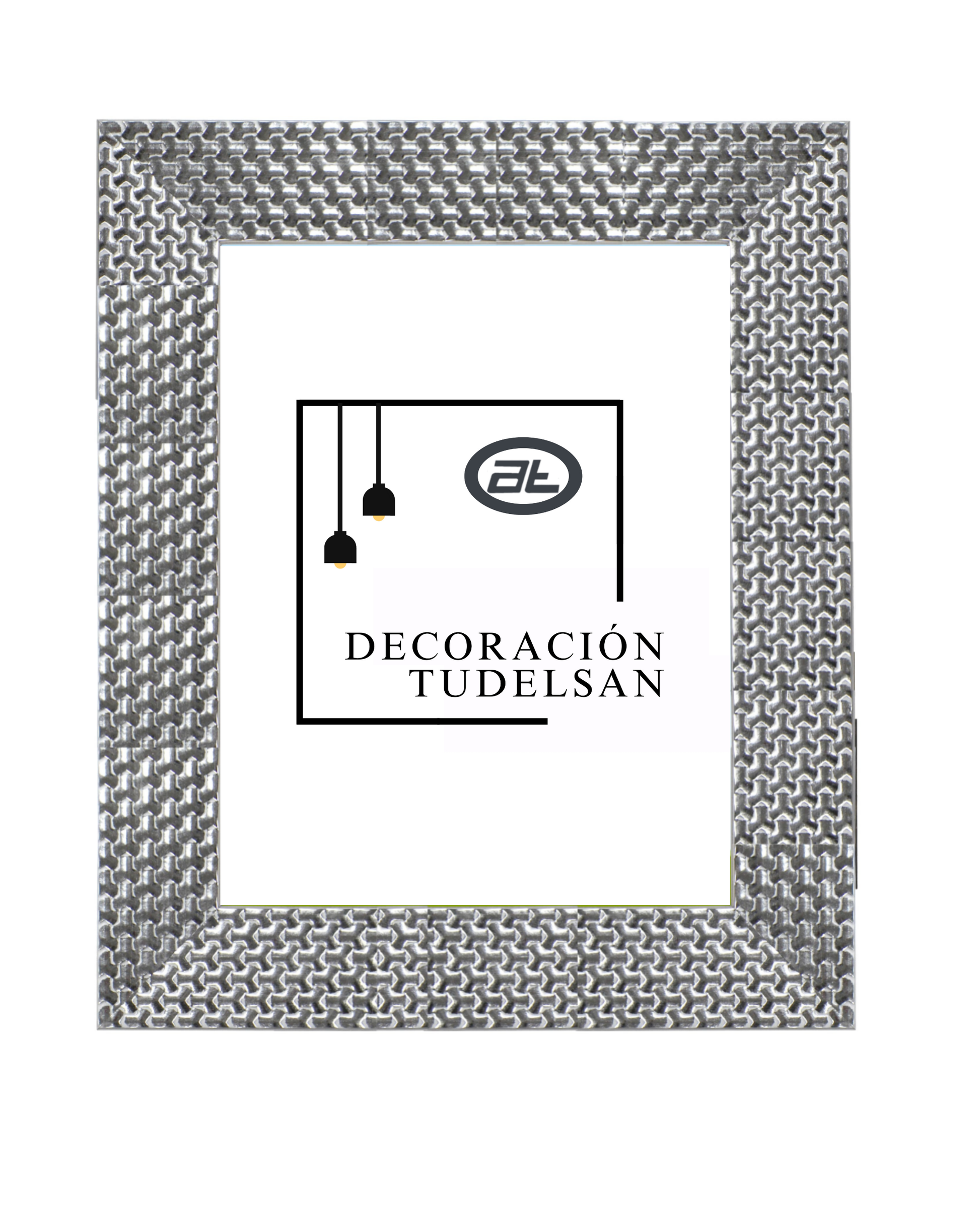 Marco Texturizado Metálico  Plata 00108 – Diseño