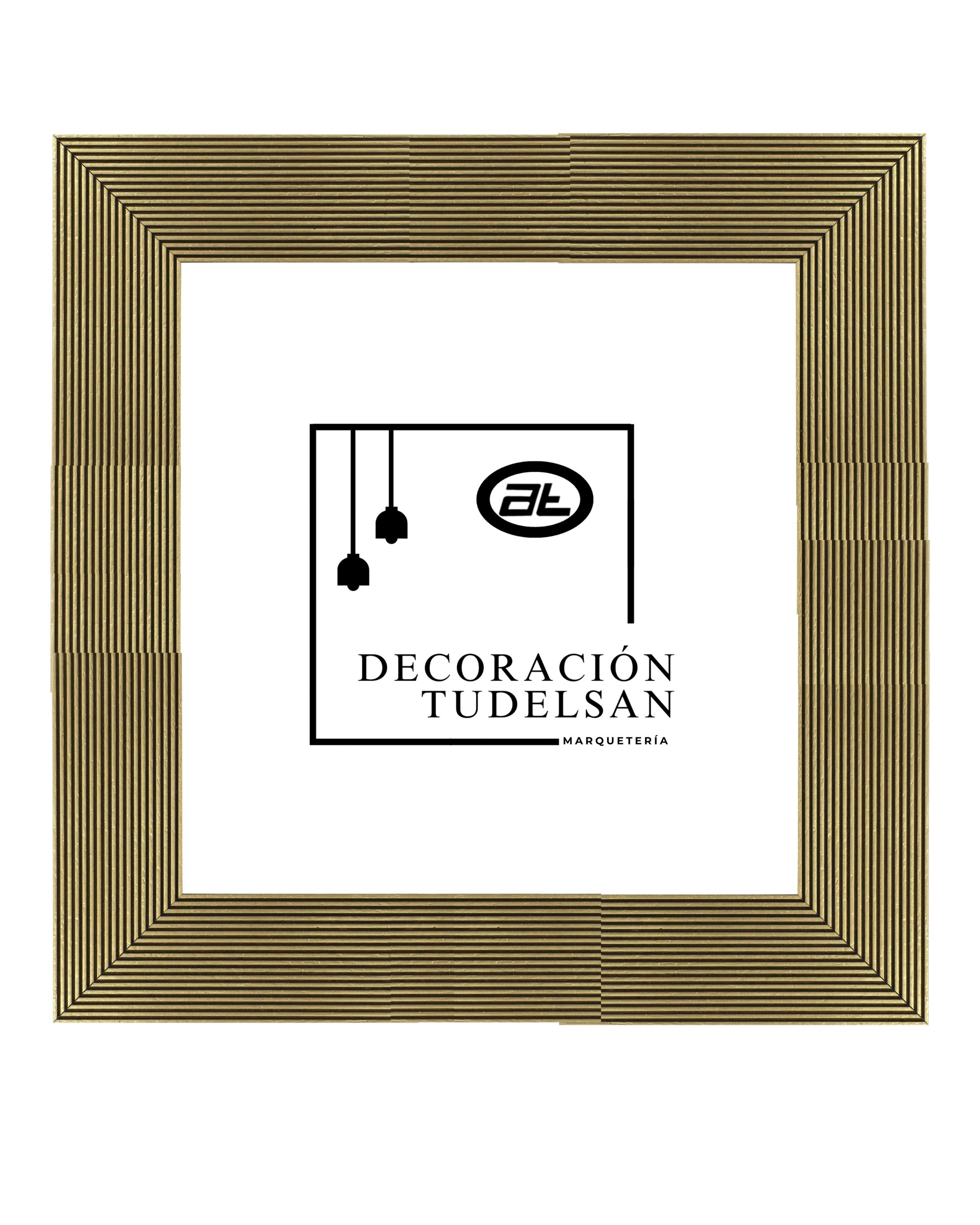 Moldura en Madera Acabado Oro. Modelo 5154 ORO – Modernidad Geométrica y Toque Sofisticado