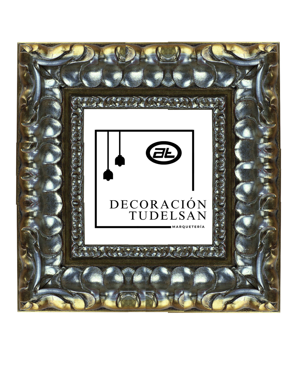 Moldura en Madera Acabado Plata. Modelo 658 PLATA – Majestuosidad Clásica y Detalle Escultural (AGOTADO)