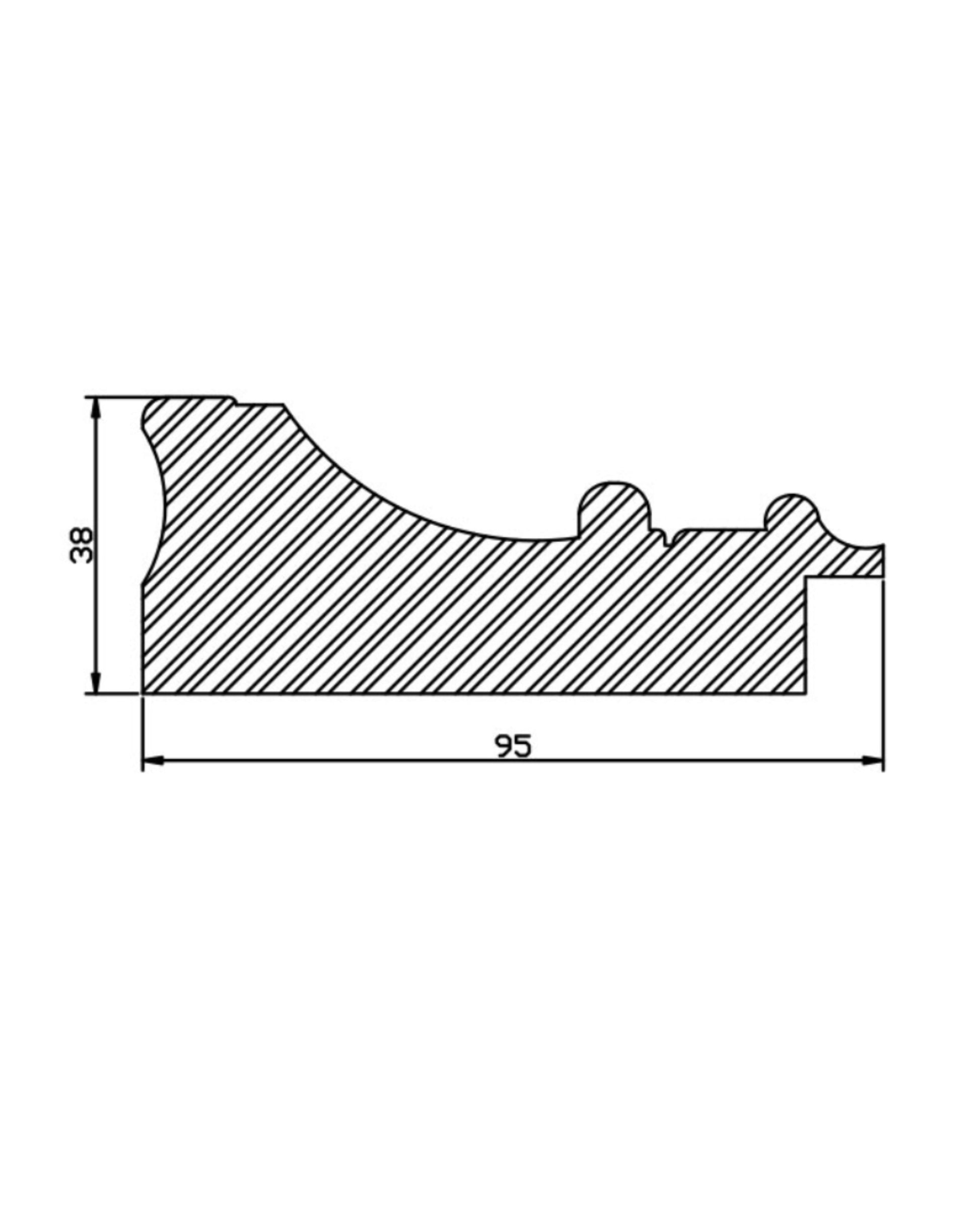 Marco Oro en Trozos con ambos Filos Verdes 00757G1/1432 –