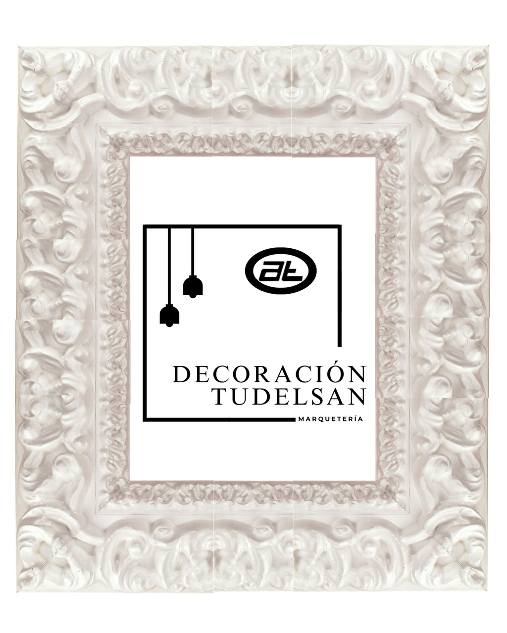 Moldura Blanca con Relieve Ornamental – Ref. 5002 BLANCO