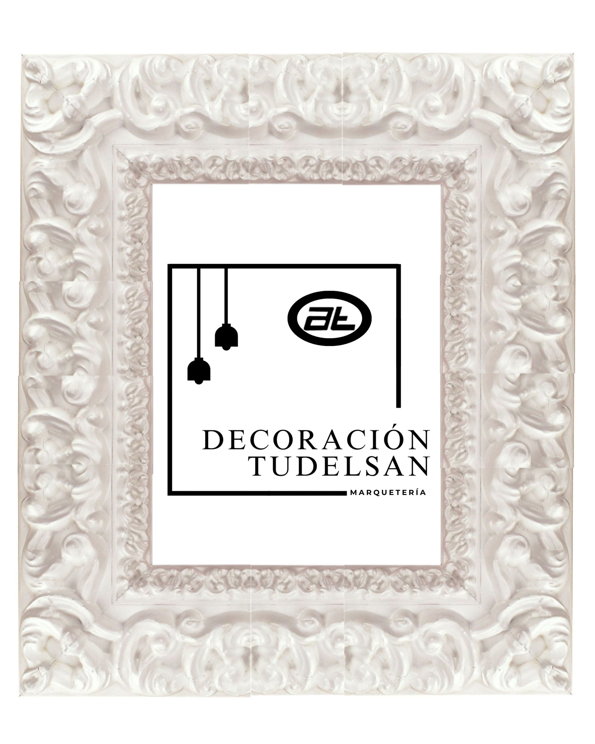 Moldura Blanca con Relieve Ornamental – Ref. 5002 BLANCO