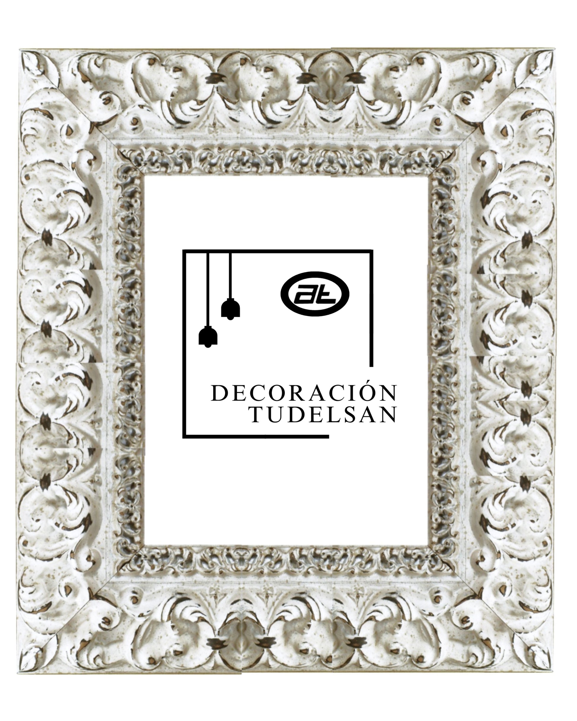 Moldura Clásica Blanca con Relieve – Ref. 5000 BLANCO